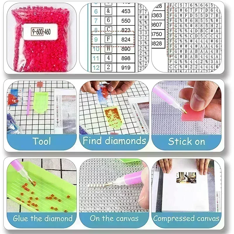 Kit Diamond Painting 5D Con Motivo Mucca – Tela Impermeabile, Per Adulti E Bambini, Decorazione Da Parete - 5