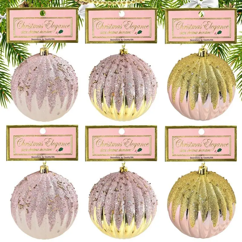 Colección de bolas navideñas para festivales, delicados diseños pintados, adornos para decoraciones, envío directo