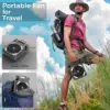 Portable Solar Fans 10000mAh LED Lantern Rechargeable Solar Powered Camping Fan 4 Speeds Powerful Wind 90° Folding Ventilador 5