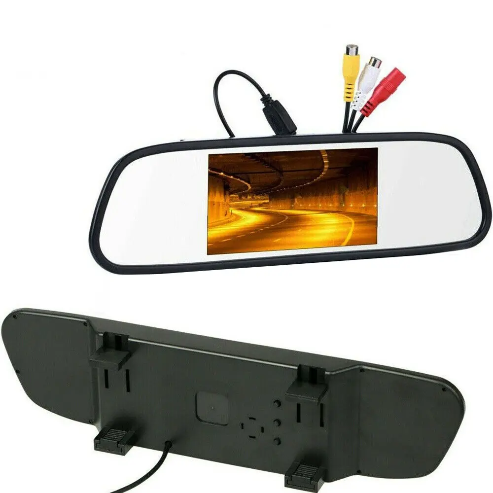 Bileeko Car Backup Camera Rear View System 4.3" LCD Mirror Monitor Night Vision Parking Camera