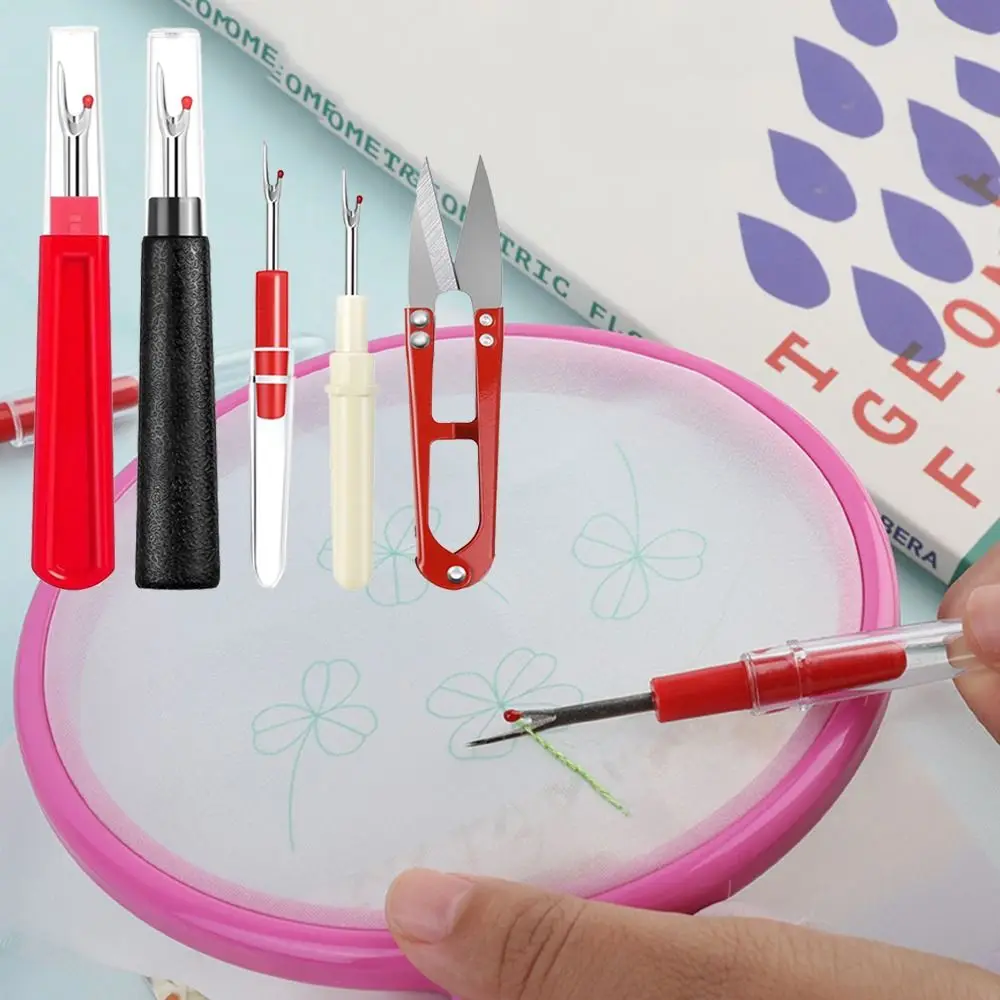 Easy Thread Removal Sewing Seam Set with Storage Box with Thread Snips Stitch Unpicker Wide Application Multi-functional