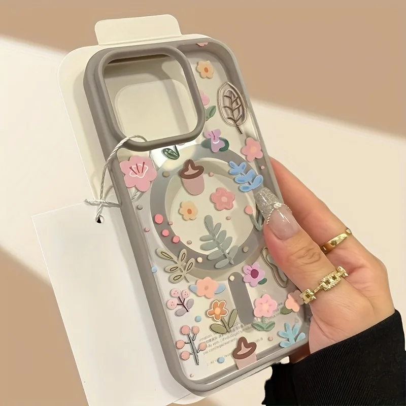 Magnetic Transparent Phone Case with Magsafe Wireless Charging Support