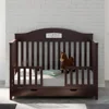 5-in-1 Convertible Baby Crib with Drawer and Reversible Headboard, Pebble Gray 3