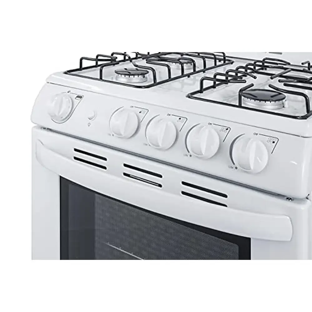 24" Gas Range 2.9 cu. ft. Oven Capacity Electronic Ignition High Backguard Broiler Drawer Slim Design Sealed Burners Large Oven