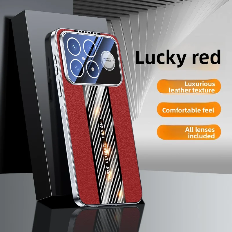 Luxury Hard PU Leather Plating Protective Phone Back Cover