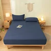 2 People Luxury Double Bed Bed Sheet Elastic Fitted Sheet Mattress Cover Couple Bed Linen 150/180x200 Bedding Queen King Size 2