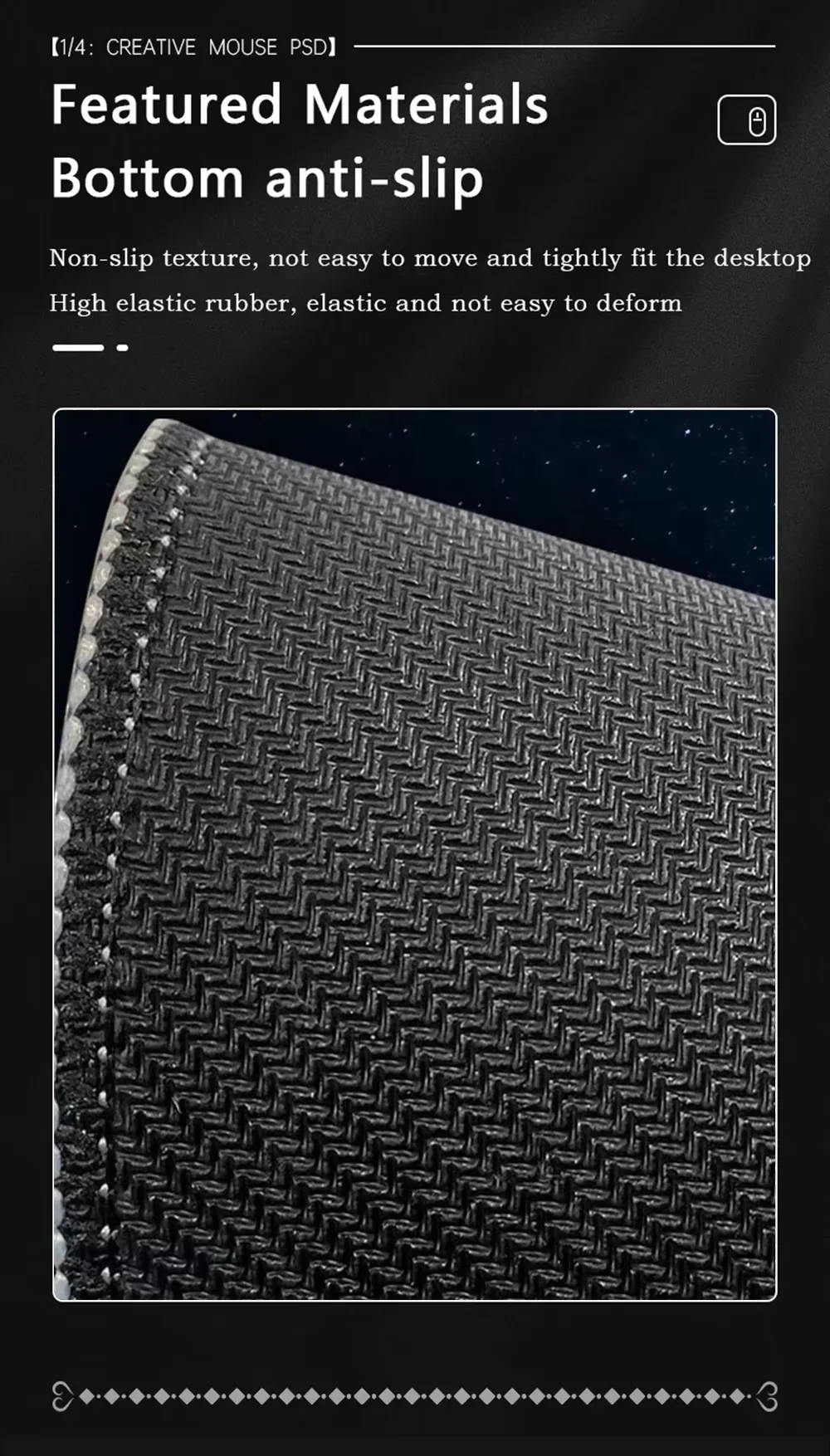 XXL desk mat Mustang design close-up