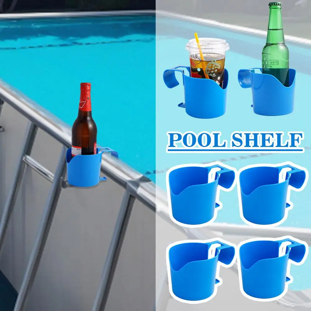 4pcs Swimming Pool Cup Holder Storage Rack Swimming Pool Beverage Beer Cup Holder Hand Soap Hanger Shelf