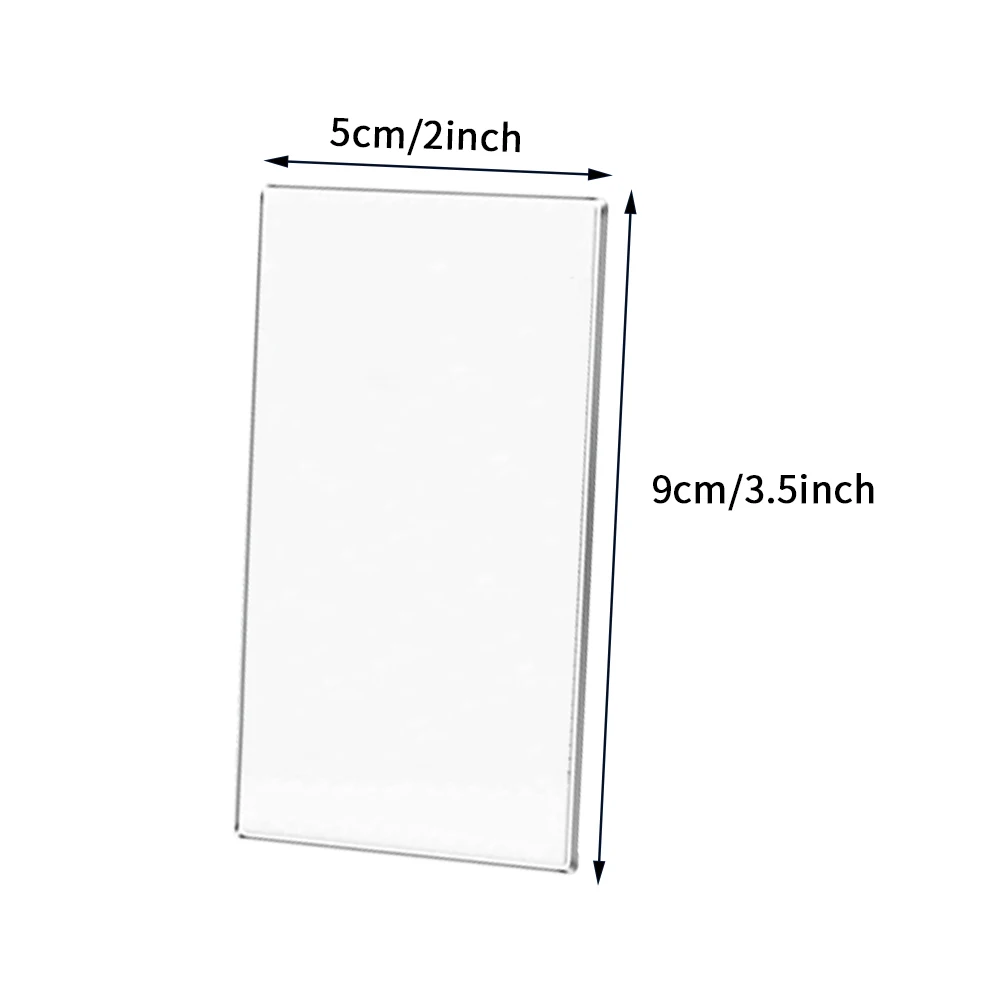 10pcs Place Cards Clear Acrylic Wedding Guest Names Table Seating Cards Rectangle Simple