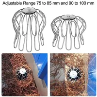 ตะแกรงกันใบไม้สำหรับรางระบายน้ำในสวน 2 ชิ้น ขนาด 75-85 มม. และ 90-100 มม. ทำจากโลหะ 2