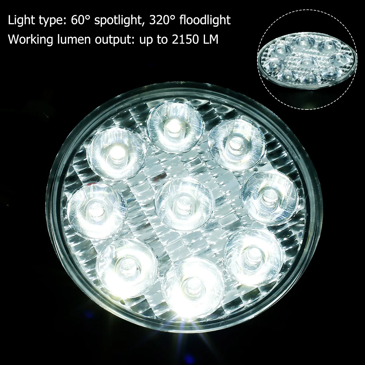 Waterproof LED Work Light 480W Round Headlamp for Offroad SUV Truck
