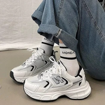 Women's Fashion Dad Shoes -Platform Mesh Running Sneakers，Breathable Casual Sports Shoes for Students，Everyday Training Shoes​