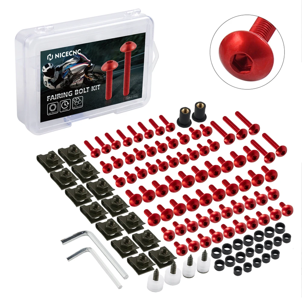 155PCS Fairing Bolts Kit CNC Screws Nut For Honda CBR600RR CBR900RR