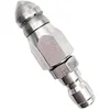 Pressure Washer Sewer Jetter Nozzle with Stainless Steel, Durable Design Sewer Jet Nozzle,1/4Inch Quickly Connector 1