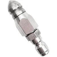 Pressure Washer Sewer Jetter Nozzle with Stainless Steel, Durable Design Sewer Jet Nozzle,1/4Inch Quickly Connector 1