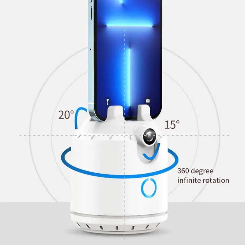 Stabilizzatore cardanico per telecamera con rilevamento automatico del viso Supporto per riprese intelligenti Treppiede con rotazione a 360° Selfie Stick per la registrazione di video vlog in diretta_voghion.com