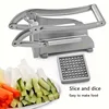Household Stainless Steel Potato and Cucumber Slicer, Manual Press Type Multifunctional Fruit and Vegetable Cutter 3
