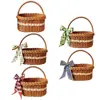 Willow Rattan Flower Basket Small Storage with Handle Sturdy Flower Arrangement Basket Fruit Handmade Rattan Basket Picnic 5