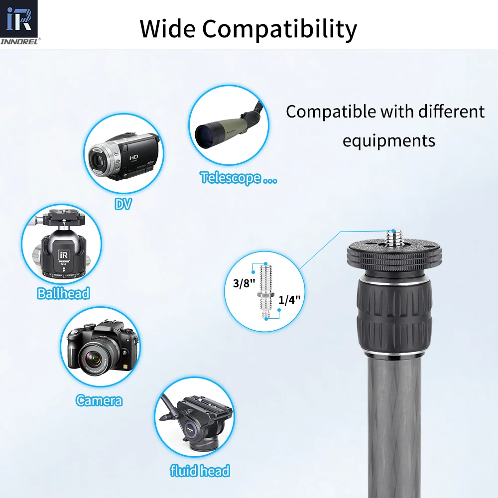 Camera Tripod 10 Layers Carbon Fiber External Mid-Column Extension Rod Universal Tripod Center Column for Tripod Monopod DSLR Camera