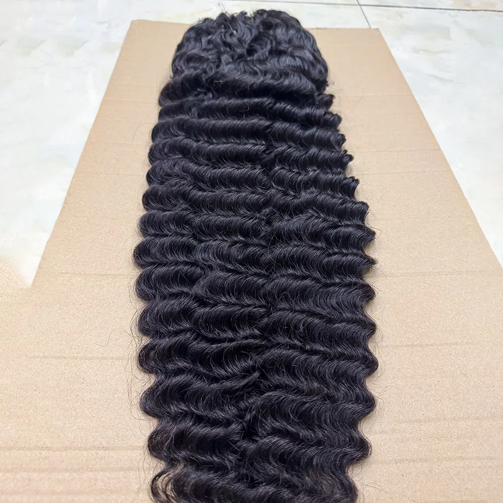 300% Density 5x5 HD Lace Invisible Human Hair Wigs Deep Wave Curl Human Hair Wigs 20-30inches Available For Black Women