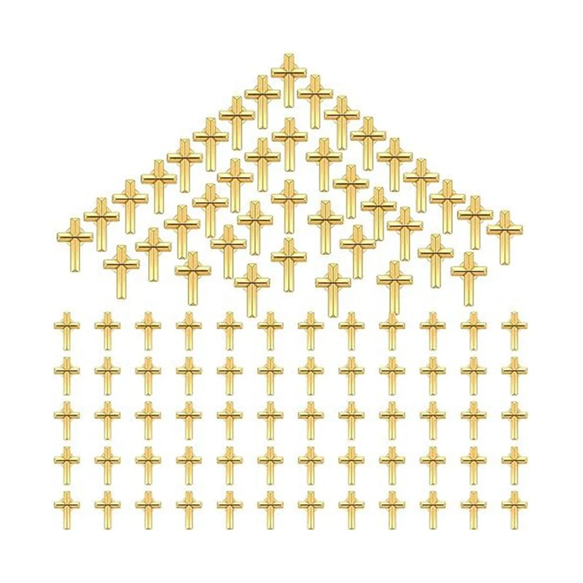 

100 Pcs Cross Lapel Pin Bulk Set Gold Pins Religious Cross Pin Gold Enamel Pin Set for Christian Chaplain