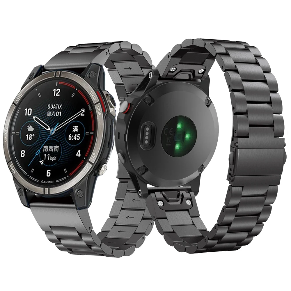 Correa De Reloj De 26, 22 Y 0.787 In Para Garmin Fenix 6 6X Pro 5 5X Plus 3HR, Correa De Acero Inoxidable Fenix6 Fenix5 De Liberación Rápida (color Oro Rosa, Tamaño: Fenix 7
