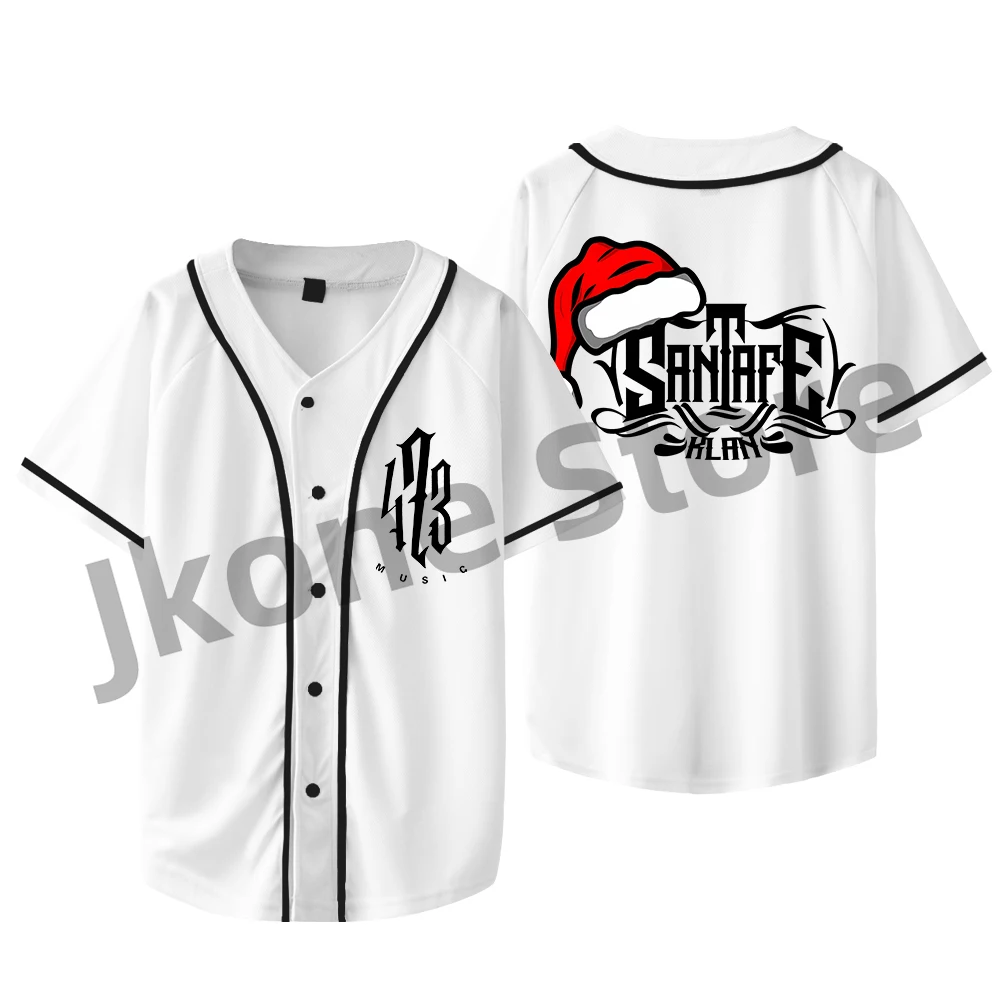 

Бейсбольная куртка Santa Fe Klan Rapper Merch для мужчин и женщин, модные повседневные футболки