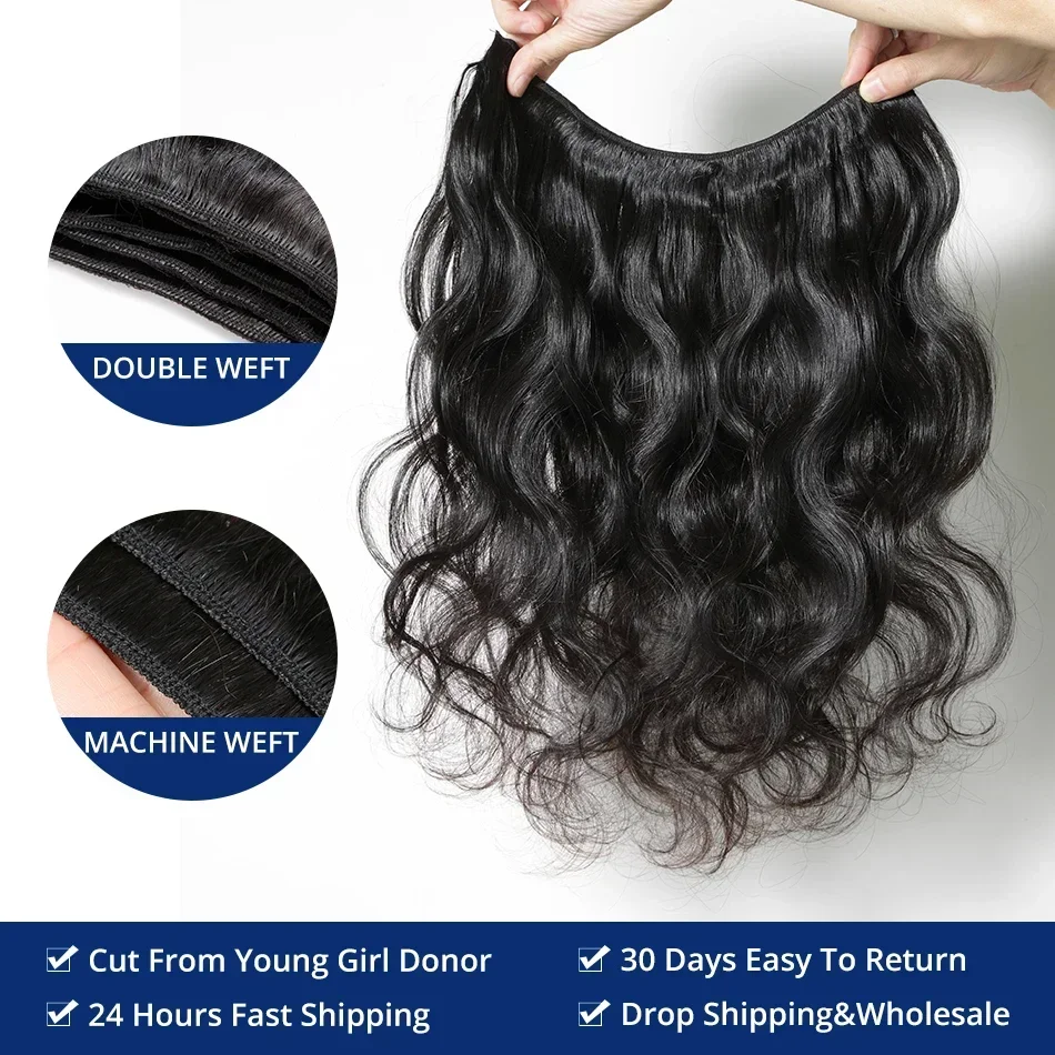 Human Hair Extensions 30 40 Inch Body Wave 3 4 Bundles Brazilian Remy Unprocessed Burmese Raw Virgin Human Hair Double Bundles Weave Extensions