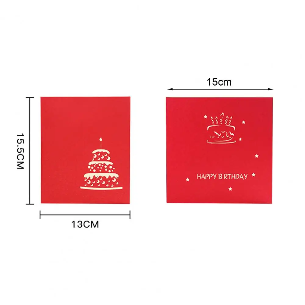 Lighting Music Happy Birthday 3D Card Birthday Cake Folding Festival Greeting Card Postcard Greeting Cards Postcards Christmas