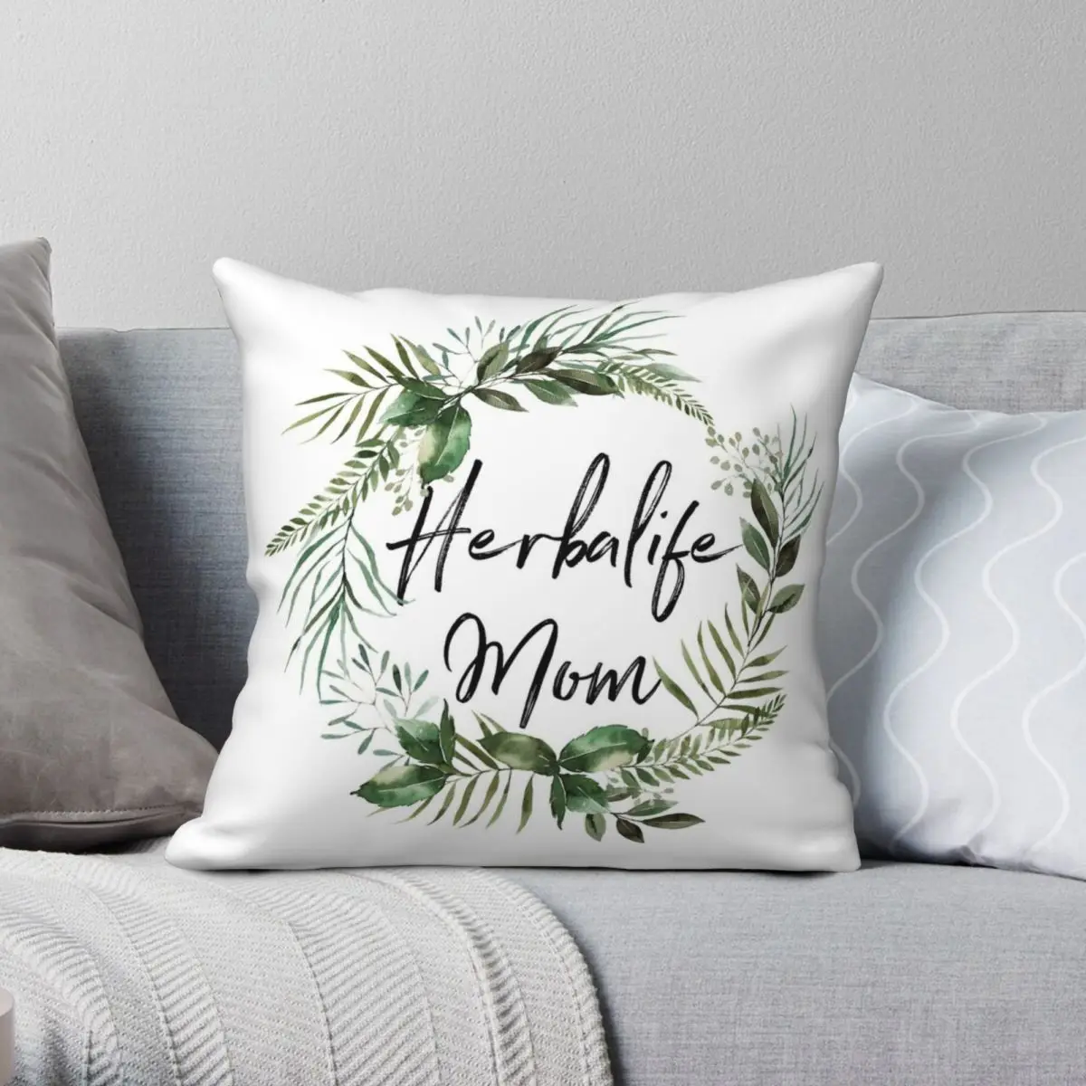 Herbalife Mom Square Federa Poliestere Lino Velluto Creativo Zip Decorativo Federa Per Cuscino Copriletto