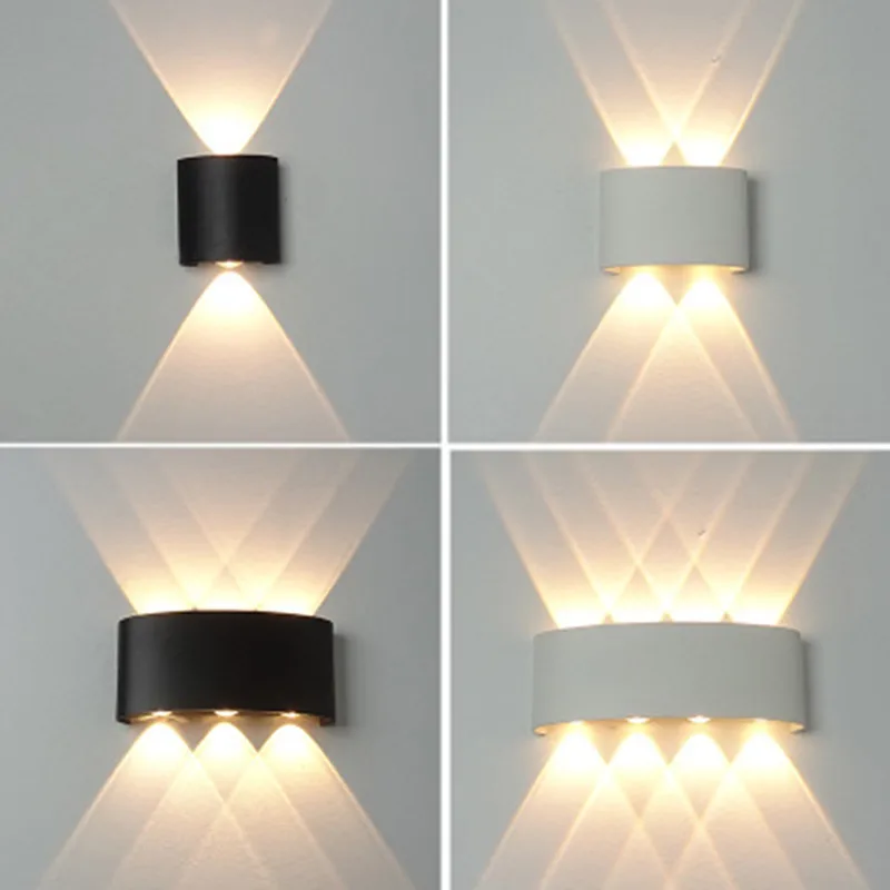 실내 LED 벽 램프 머리맡 계단 야간 조명 IP65 방수 야외 Sconce 발코..