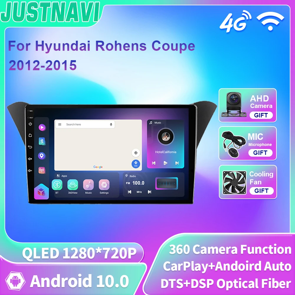 

JUSTNAVI QLED Android For Hyundai Rohens Coupe 2012 - 2015 Auto Carplay Car Radio Stereo Multimedia Video Player Navigation GPS