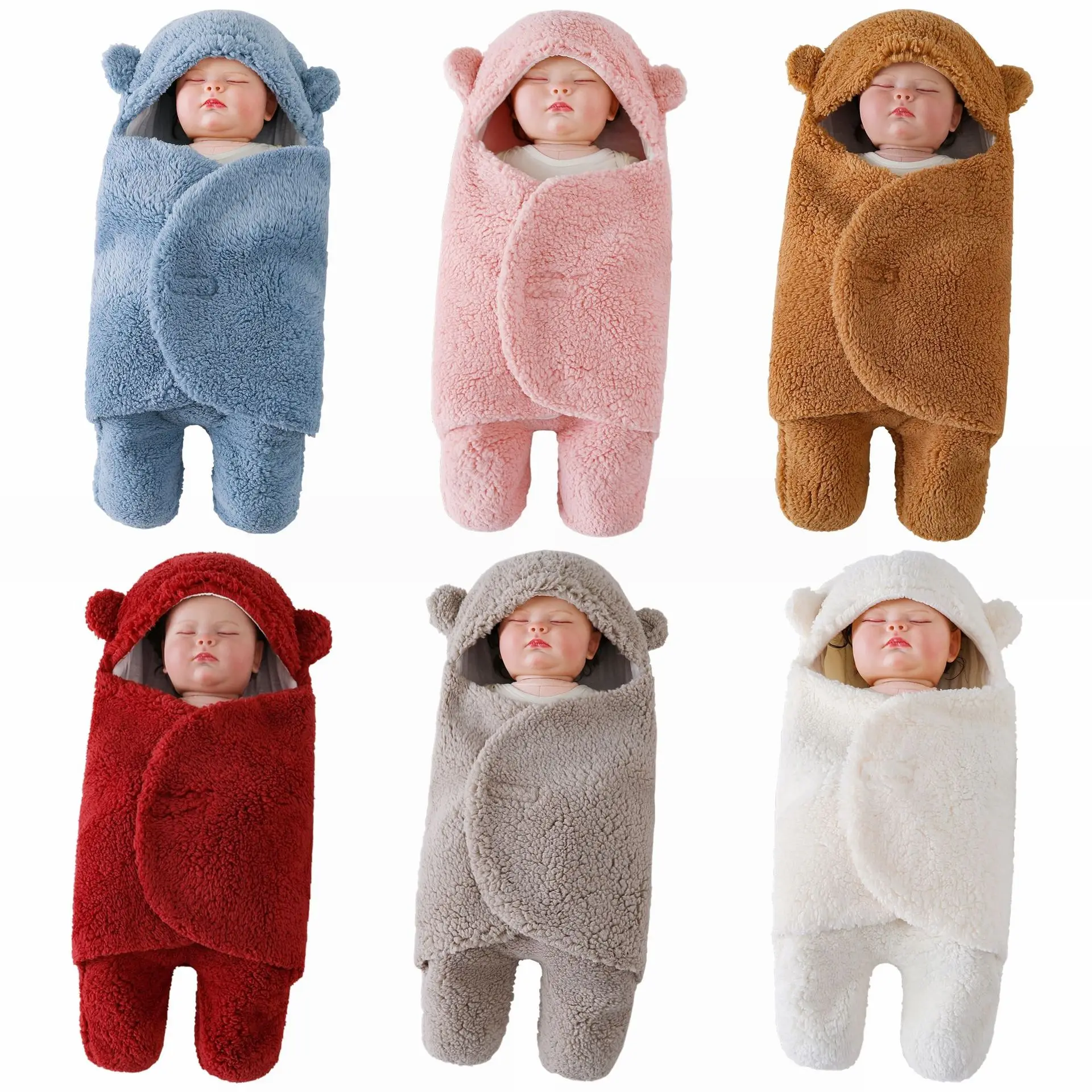 

Baby Swaddling Envelope Sleepsack Newborn Wrap Soft Cotton Thick Sleeping Bag 0-3Months Girl Boy Double Layers