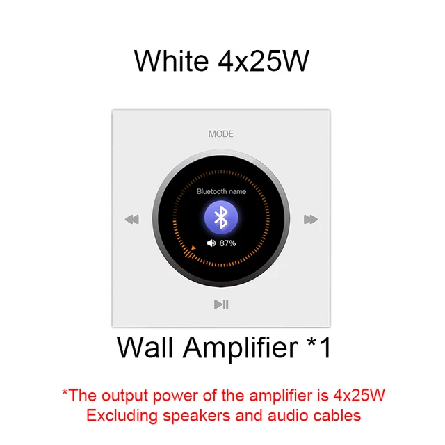 Home bluetooth amplifier smart home audio mini in wall amplifier 86 type FM USB TF music host Ceiling Speaker Audio Panel System 13
