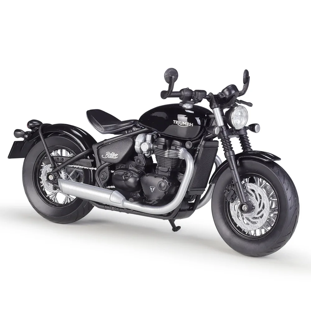 Welly 1:12 Triumph Bonneville Bobber 모형 합금 오토바이 모델 장난감 선물 세트