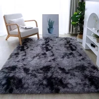 Tapis doux pour chambre à coucher, moelleux, antidérapant, teint par nouage, peluche, doux, Shag, pour chevet, salon 2