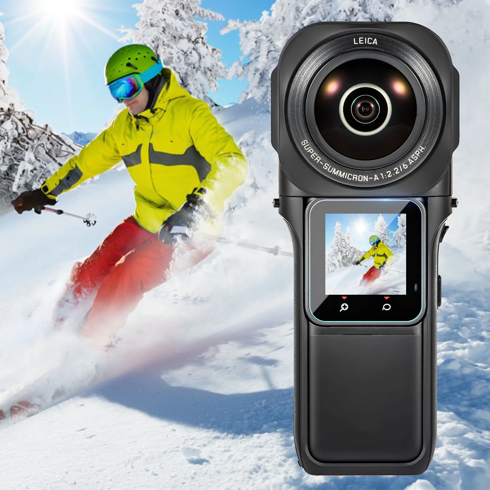 카메라 LCD 필름 템퍼 스크린 보호대, 360 카메라 ONE RS R 트윈 에디션, Insta 360 ONE RS 4k 카메라 렌즈