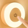1pc Touch Light Led Tap Light, 3 Colors Adjustable Closet Light, Portable Wireless Under Cabinet Lights, Dimmable Lights For Bed 5