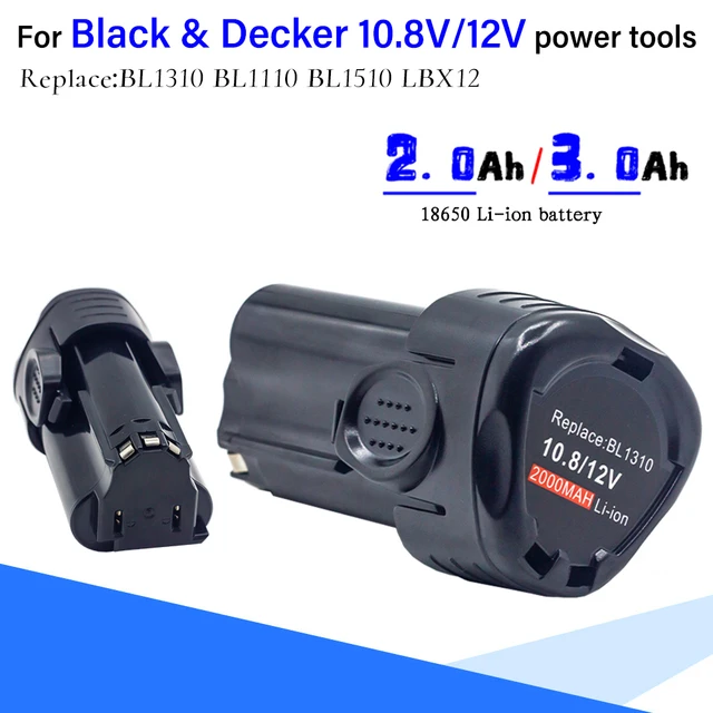 Black/Decker 12V 10mm Drill Battery Charger Set LDX112