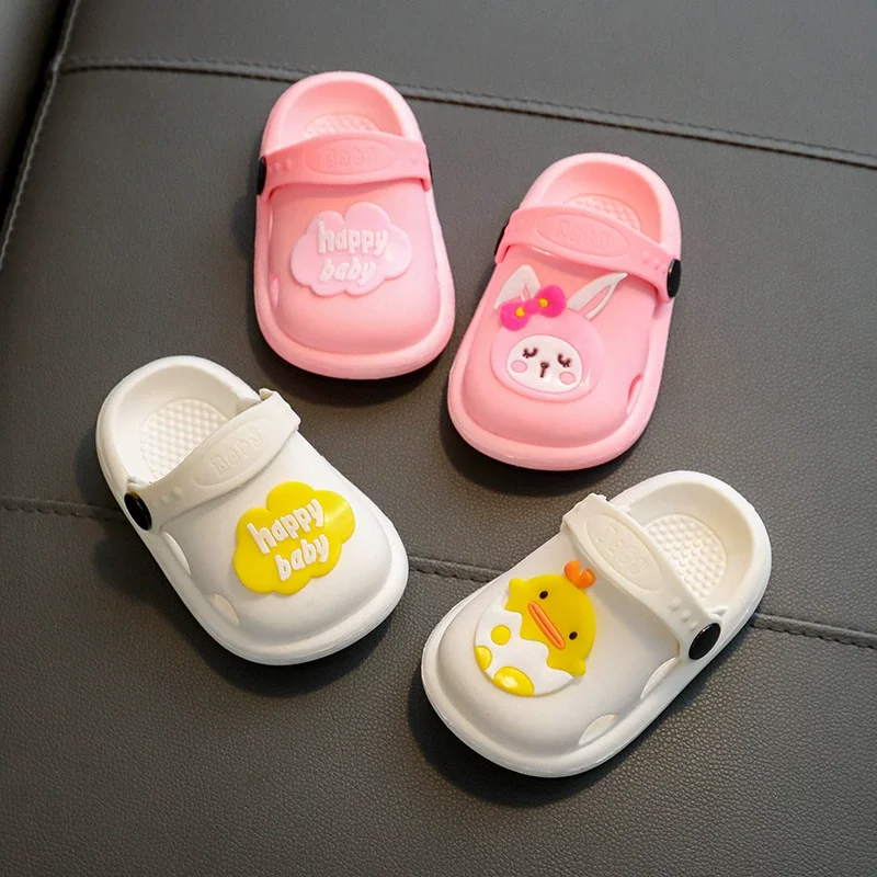 Summer Baby Sandals for Boy Girls Cartoon Bear Kids Flip Flop Toddler Rubber Slippers for Children Home Garden Beach Anti Shoes