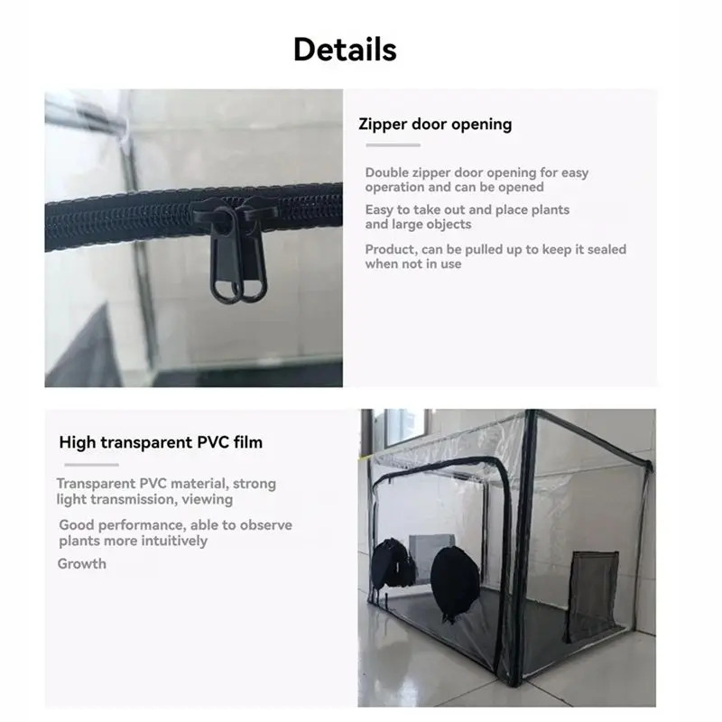 M-Modern-Mini Greenhouse Still Air Box Mushroom Bag Plant Propagation Station-Alternative Greenhouse Grow Box For Plant Growing