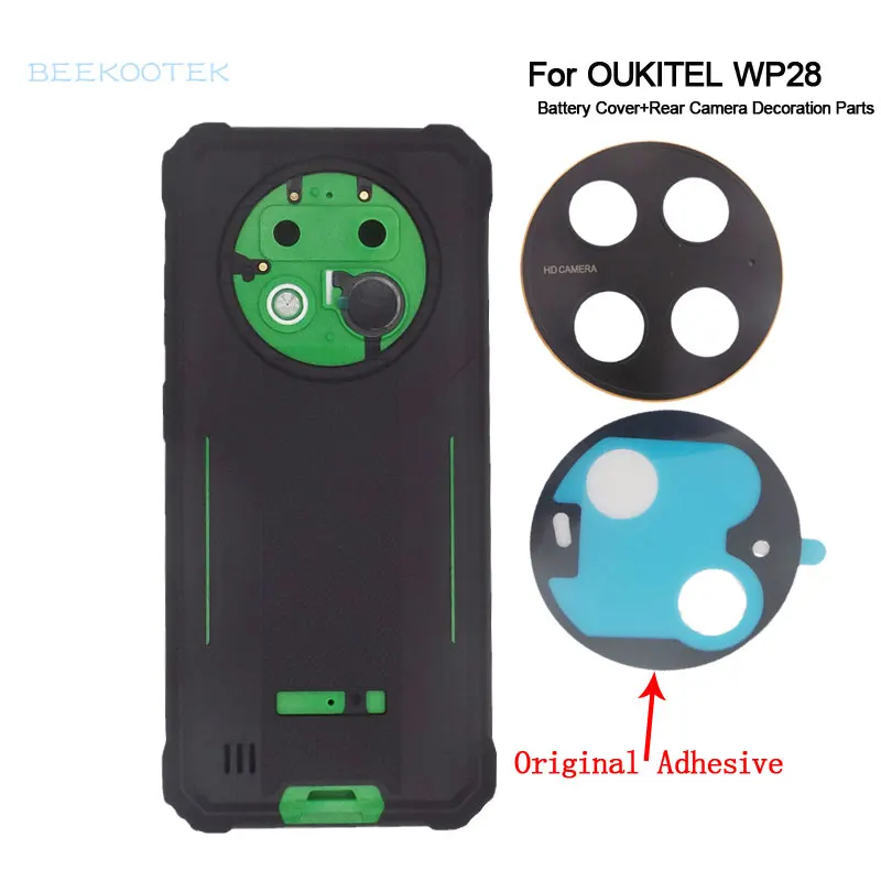 

Новинка, оригинальная крышка батарейного отсека OUKITEL WP28, задняя камера, металлические украшения, детали для телефона OUKITEL WP28