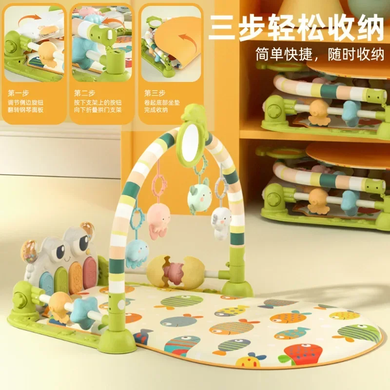 Musical Baby Activity Gym Rack Play Mat Kid Rug Puzzle Mat Carpet Piano Keyboard Infant Playmat Crawling Game Pad Baby Toy Gifts