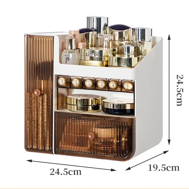 صندوق تخزين مستحضرات التجميل البلاستيكية ، رف العن...