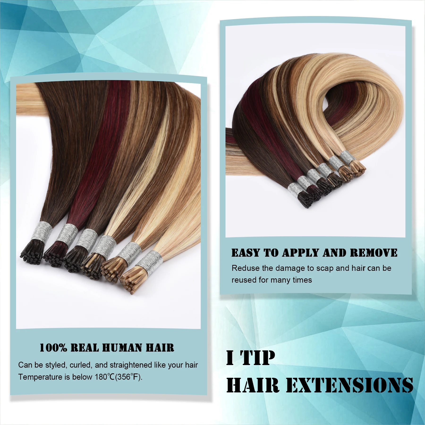 I Tip Real Human Hair Extensions Dark Brown Pre Bonded Hair Extensions #2 Human Itips Cold Fusion Remy E
