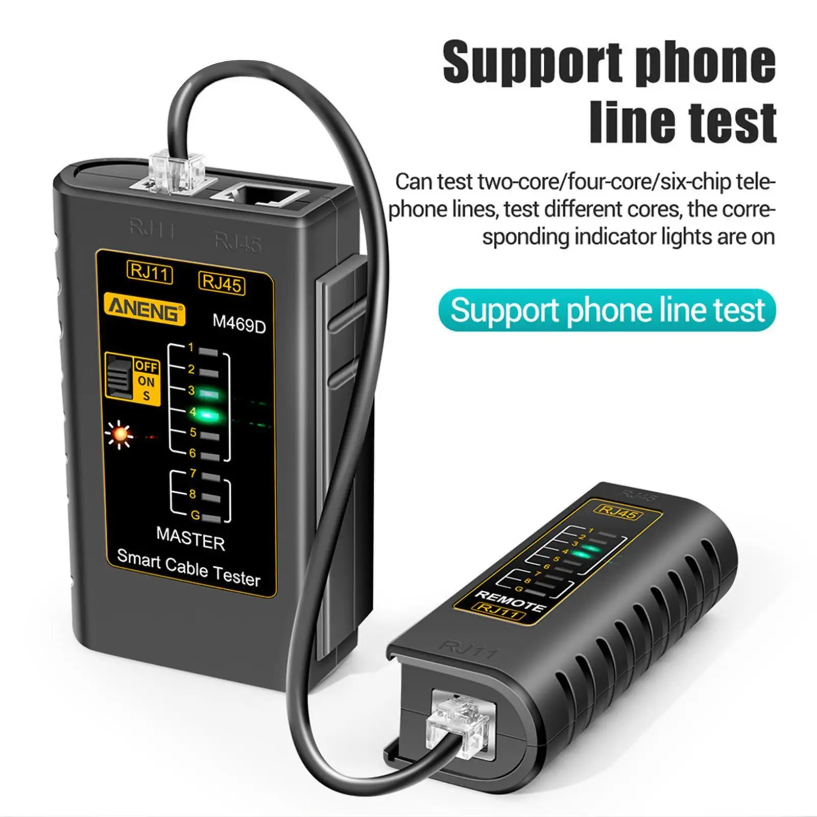 Network cable tester ANENG M469D RJ45 cable lan tester network cable tester RJ11 RJ12 CAT5 UTP LAN tester networking tools network repair