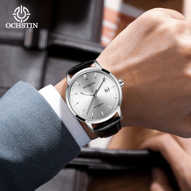 42mm Simple Fashion Automatic Mechanical Watch Perpetual Calendar Waterproof Stainless Steel Automatic Winding High-grade Luxury