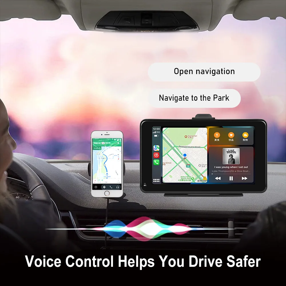 

Universal 7'' Car Radio Multimedia Video Player Wireless Carplay And Wireless Android Auto Touch Screen HD Car Radio