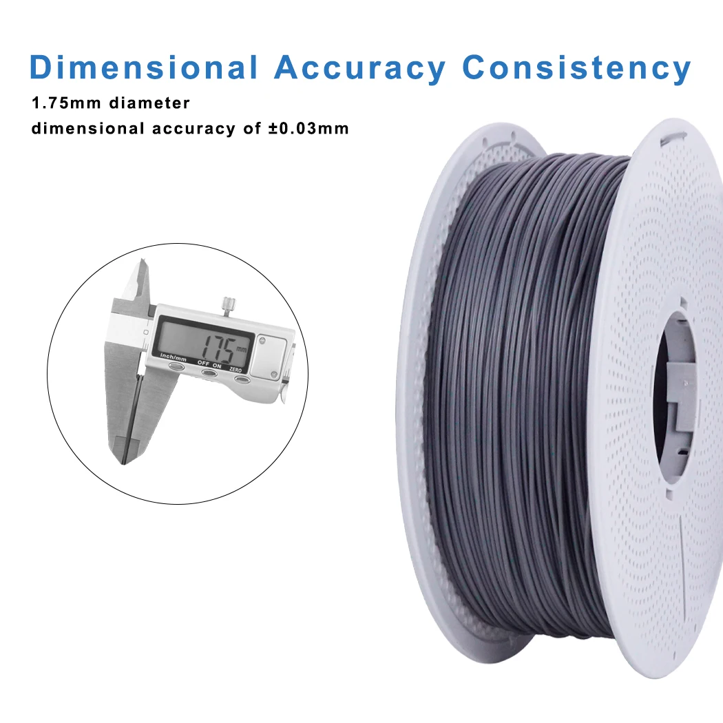 PLA 필라멘트, 1KG 시멘트 색상 1.75mm 3D 프린팅 필라멘트, 3D 프린터 PLA 필라멘트, 대부분의 FDM 3D 프린터에 호환 가능, 1kg 스풀(2.2lbs)