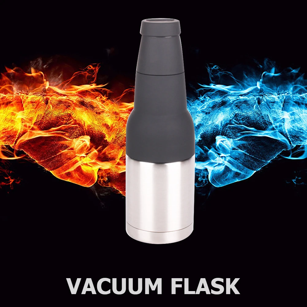 12oz Drink Can Bottle Holder 3in1 Stainless Steel Beer Tank with Opener Double Wall Vacuum Insulated Bottle for Beer Can Cooler